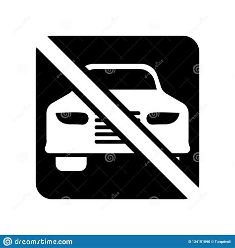 No Parking Icon Vector Isolated On White Background No Parking Sign