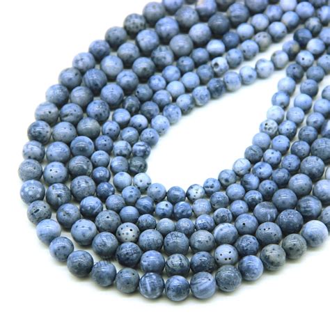 Genuine Blue Coral Beads 6mm 8mm 10mm Natural Sea Coral Beads Etsy