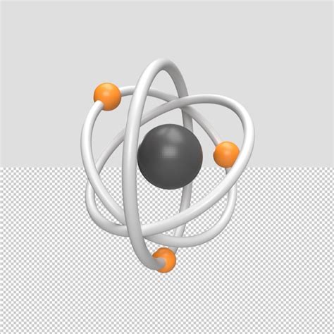 Premium Psd Atom Structure 3d Render Illustration