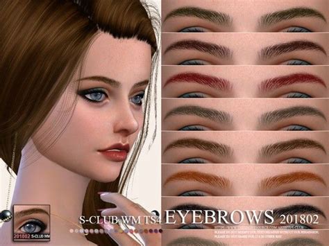 Pin By Kristen Ouzts On Sims4 Ts4 Eyebrows Sims 4 Cc Eyes Sims 4