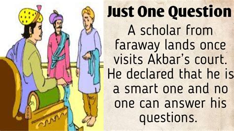Akbar Birbal Storyjust One Question Akbar Birbal Ki Kahaniyashort