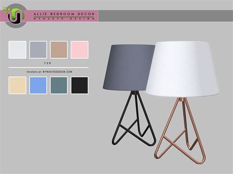 Nynaevedesigns Allie Table Lamp Sims 4 Bedroom Sims 4 Sims 4 Cc