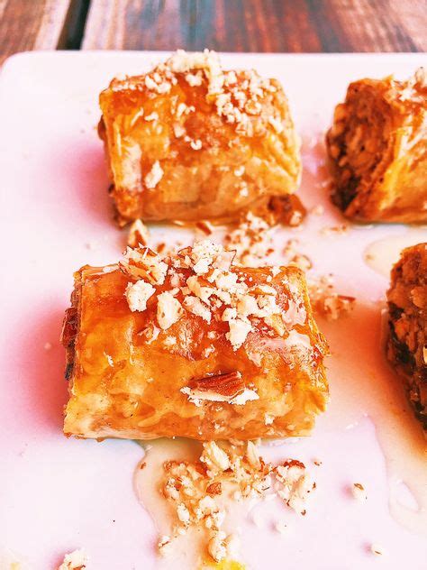 Mini Baklava Rolls With Orange Honey Syrup Recipe With Images
