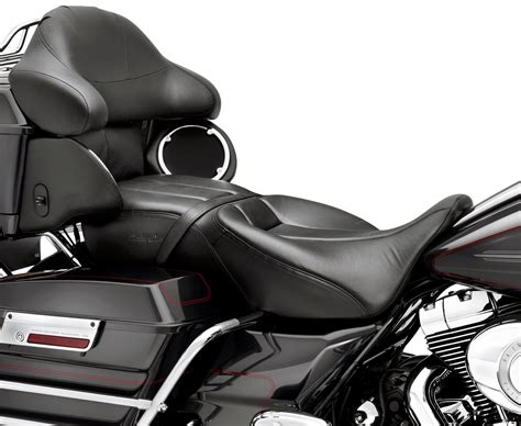 Sits rider higher than stock due to thick foam. 53051-09 Harley Hammock rider Touring Seat at Thunderbike Shop