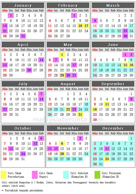 Kalendar 2019 Cuti Sekolah 【kalendar 2020 Terbaru】cuti Sekolah Dan