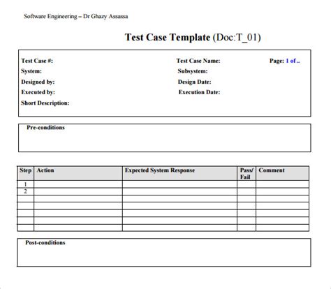 10 Useful Test Case Templates To Download For Free Sample Templates