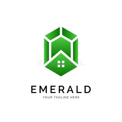 Emerald Logo Concept Creative Minimal Design Template Symbol For