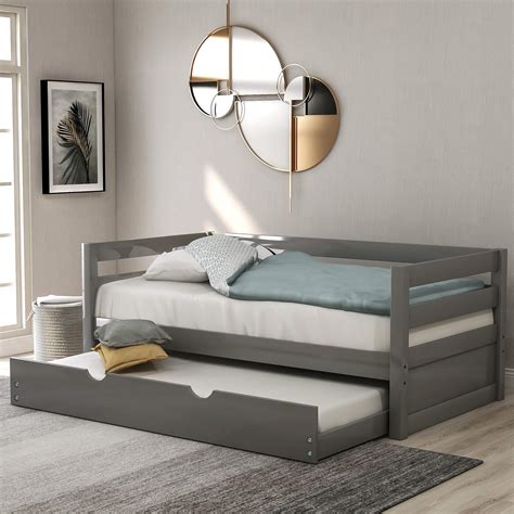 Buy Meraxtwin Daybed With Trundle Solid Wood Captains Bed Twin Size