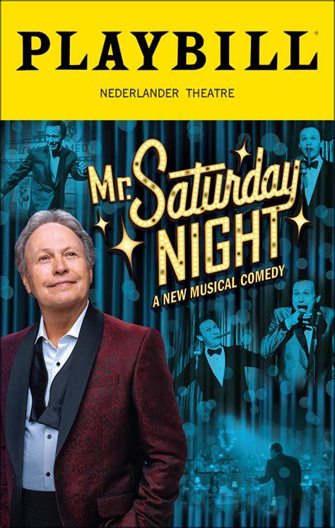 Mr Saturday Night Broadway Nederlander Theatre Playbill