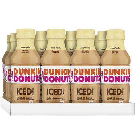 Dunkin Donuts Bottled Ice Coffee French Vanilla 137 Oz Bottles Pack