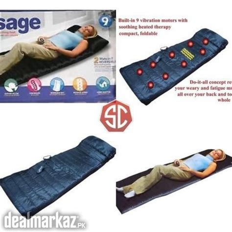 Massage Body Massager Bed Mattress Of 9 Motor And 9 Soothing Heatmassa