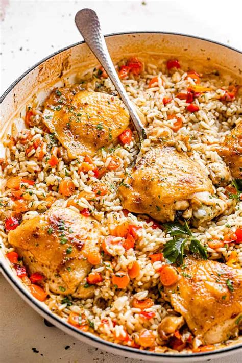 One Pot Chicken And Rice Recipe Easy Weeknight Recipes
