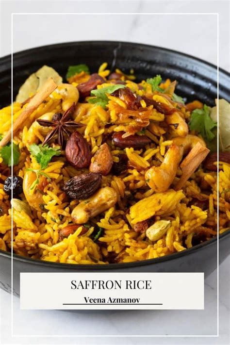 Easy Aromatic Saffron Rice Pilaf In 30 Mins Veena Azmanov