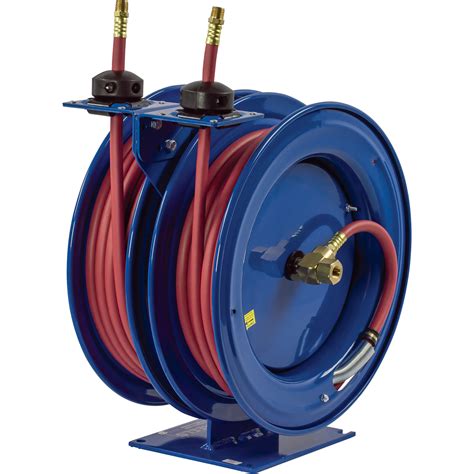 Coxreels Dual Air Hose Reel — With 38in X 25ft Pvc Hoses Max 300