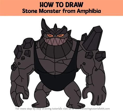 How To Draw Stone Monster From Amphibia Amphibia Step By Step