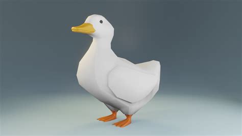 3d Model Low Poly Duck 3d Model Vr Ar Low Poly Cgtrader