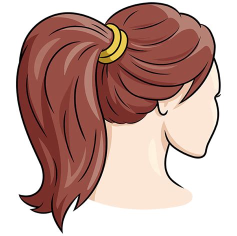 How To Draw A Ponytail Really Easy Drawing Tutorial Ponytail