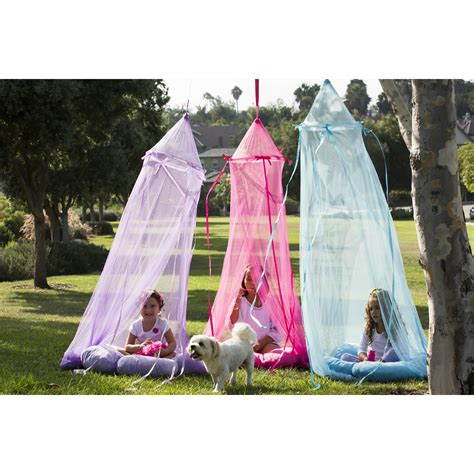 Simply hang sheer drapery panels on wire rope threaded through eye hooks in the ceiling and accent with. Heart to Heart Hanging Bed Canopy and Play Tent set of 3 ...