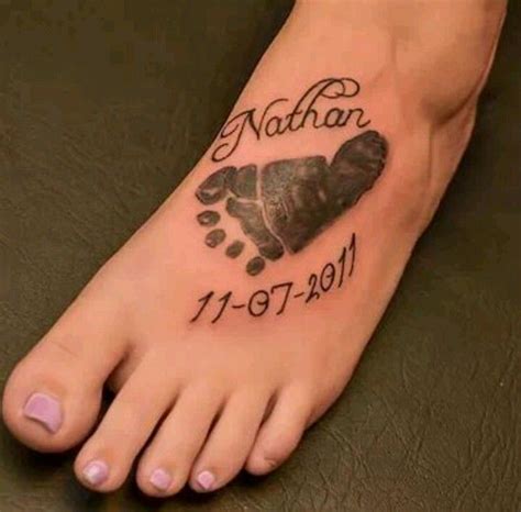 Cute Idea Foot On Foot Baby Feet Tattoos Foot Tattoos Newborn Tattoo