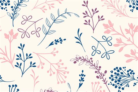 Cute Simple Rustic Wallpaper Pattern With Florals Crella