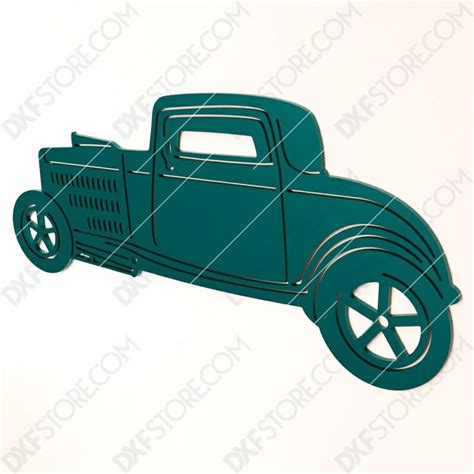 Free Dxf File Hot Rod Classic Car Dxf File Cut Ready For Cnc Laser
