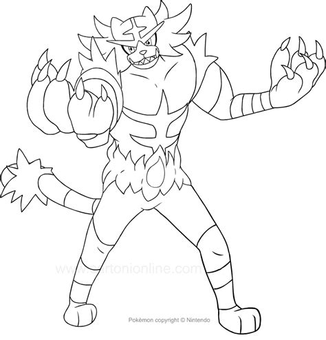 Disegno Di Incineroar Dei Pokemon Da Colorare