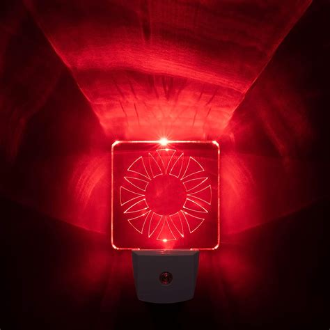 Luz Noturna LED Vermelha BioRhythm Safe TM Para Quartos Banheiros E