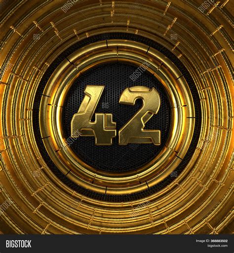 Gold Number 42 Number Image And Photo Free Trial Bigstock