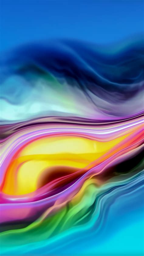 1080x1920 Blue Yellow Pink 4k Layer Forming Iphone 7 6s