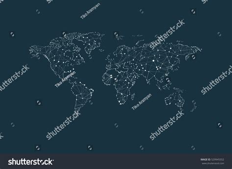 Maps Earths World Map Ilustrações Stock 529945552 Shutterstock