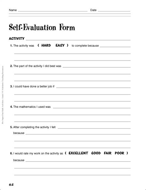 15 Best Images Of Student Self Reflection Worksheet Student Strength