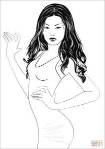 asian woman coloring page free printable coloring pages