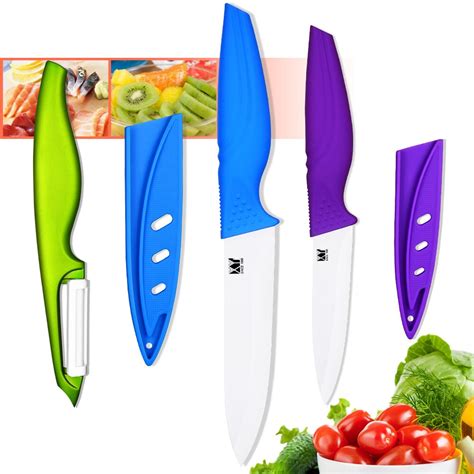 Xyj Brand Ceramic Knives 4 Inch Utility 5 Inch Slicing Kitchen Knives