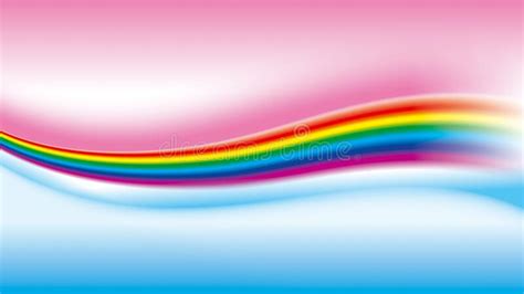 Rainbow On A Pink And Blue Background Stock Vector Illustration Of