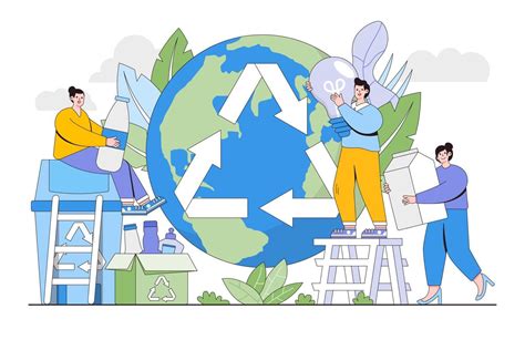 personas Ayudar a limpiar el mundo por reciclaje y clasificación