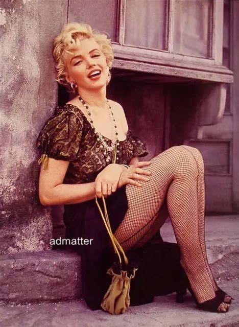 MARILYN MONROE VINTAGE Pin Up Poster Fishnet Stockings Insanely Sexy