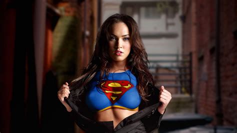 1920x1080 megan fox as supergirl laptop full hd 1080p hd 4k wallpapers images backgrounds