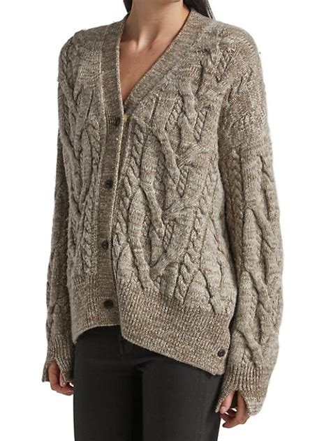 Shop Rag And Bone Nora Cable Knit Cardigan Saks Fifth Avenue