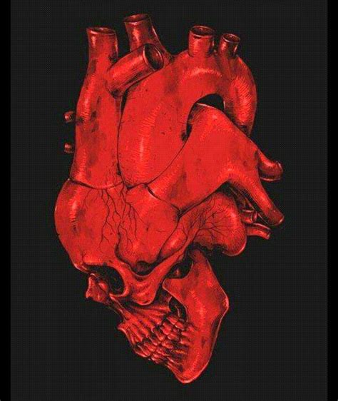 Heart Skull Heart Art Print Heart Art Skull
