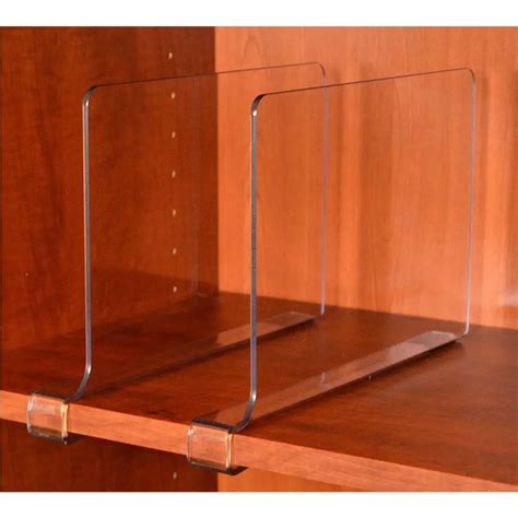 Clear 2 Pack Multifunction Acrylic Shelf Dividers Custom Buy Acrylic