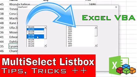 Excel Vba Listbox Multiselect To Fill Other Listbox