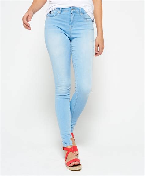 superdry superskinny sophia jeans met hoge taille jeans voor dames