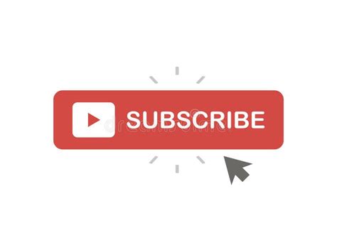 Subscribe Button Web Symbol In Flat Style Vector Illustration Stock