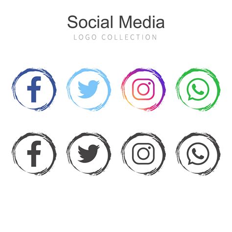 Social Media Logos Vector Social Media Icons Set Logo Vector
