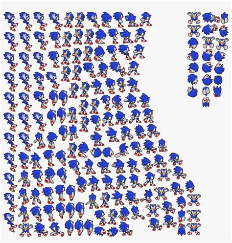 Hdplayersonic Sonic The Hedgehog Sprites Png Png Image Transparent