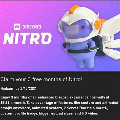 Discord Nitro 3 Months Trial 2 Boost Automatic Delivery Other