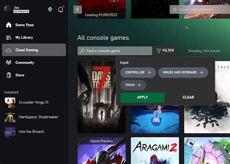 Keyboard Mouse Support Inbound For Xbox Cloud Gaming Windows 11 News