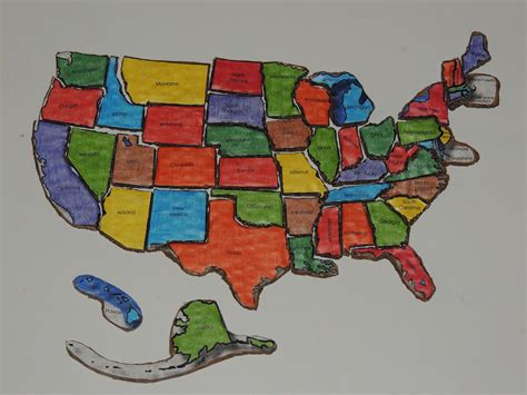 Diy United States Map Puzzle