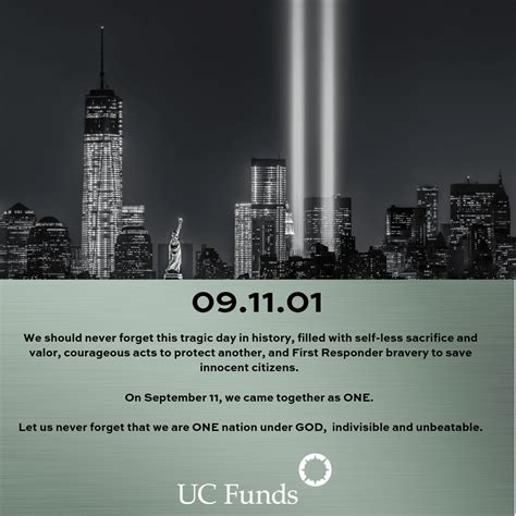 We Will Never Forget 91101 Uc Funds