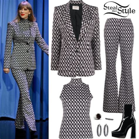 Taylor Swift Printed Suit Platform Boots Steal Her Style